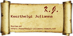 Keszthelyi Julianna névjegykártya